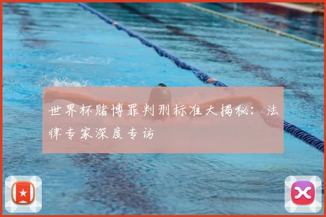 世界杯赌博罪判刑标准大揭秘:法律专家深度专访