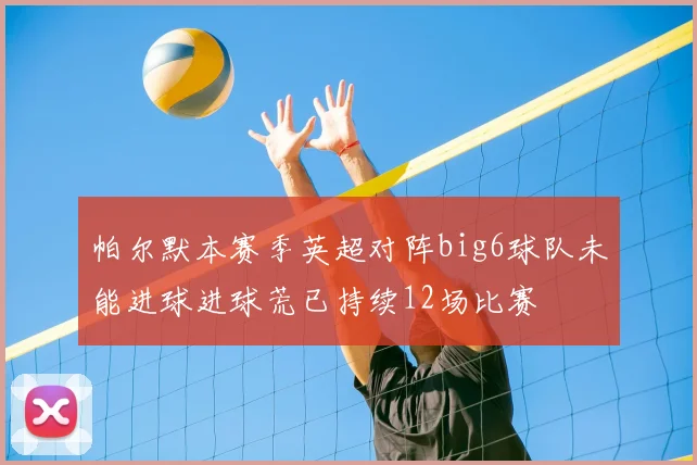 帕尔默本赛季英超对阵big6球队未能进球进球荒已持续12场比赛